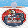 Sydney Roosters Custom Beach Blanket - Team With Dot And Star Patterns For Tough Fan Beach Blanket