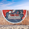 Sydney Roosters Custom Beach Blanket - Team With Dot And Star Patterns For Tough Fan Beach Blanket