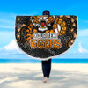 Wests Tigers Custom Beach Blanket - Team With Dot And Star Patterns For Tough Fan Beach Blanket