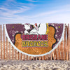 Brisbane Broncos Custom Beach Blanket - Team With Dot And Star Patterns For Tough Fan Beach Blanket