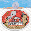 Redcliffe Dolphins Custom Beach Blanket - Team With Dot And Star Patterns For Tough Fan Beach Blanket