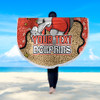 Redcliffe Dolphins Custom Beach Blanket - Team With Dot And Star Patterns For Tough Fan Beach Blanket