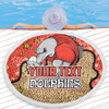 Redcliffe Dolphins Custom Beach Blanket - Team With Dot And Star Patterns For Tough Fan Beach Blanket