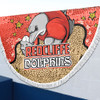 Redcliffe Dolphins Custom Beach Blanket - Team With Dot And Star Patterns For Tough Fan Beach Blanket