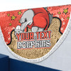 Redcliffe Dolphins Custom Beach Blanket - Team With Dot And Star Patterns For Tough Fan Beach Blanket