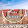 Redcliffe Dolphins Custom Beach Blanket - Team With Dot And Star Patterns For Tough Fan Beach Blanket