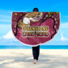 Queensland Cane Toads Custom Beach Blanket - Team With Dot And Star Patterns For Tough Fan Beach Blanket