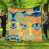 Australia Animals Platypus Aboriginal Quilt - Yellow Platypus With Aboriginal Art Dot Painting Patterns Inspired Quilt