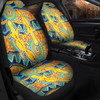 Australia Animals Platypus Aboriginal Car Seat Cover - Yellow Platypus With Aboriginal Art Dot Painting Patterns Inspired Car Seat Cover