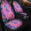 Australia Animals Platypus Aboriginal Car Seat Cover - Pink Platypus With Aboriginal Art Dot Painting Patterns Inspired Car Seat Cover