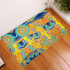 Australia Animals Platypus Aboriginal Doormat - Yellow Platypus With Aboriginal Art Dot Painting Patterns Inspired Doormat