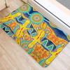 Australia Animals Platypus Aboriginal Doormat - Yellow Platypus With Aboriginal Art Dot Painting Patterns Inspired Doormat