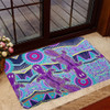 Australia Animals Platypus Aboriginal Doormat - Purple Platypus With Aboriginal Art Dot Painting Patterns Inspired Doormat