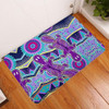 Australia Animals Platypus Aboriginal Doormat - Purple Platypus With Aboriginal Art Dot Painting Patterns Inspired Doormat