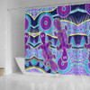 Australia Animals Platypus Aboriginal Shower Curtain - Purple Platypus With Aboriginal Art Dot Painting Patterns Inspired Shower Curtain
