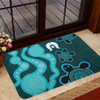 Australia Aboriginal Turtles Torres Strait Islands Doormat - Blue Turtles With Aboriginal Dot Art Painting Patterns And Torres Strait Symbol Doormat