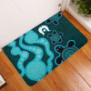 Australia Aboriginal Turtles Torres Strait Islands Doormat - Blue Turtles With Aboriginal Dot Art Painting Patterns And Torres Strait Symbol Doormat