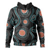 Australia Dot Painting Inspired Aboriginal Hoodie - Aboriginal Green Dot Patterns Art Painting Hoodie