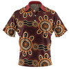 Australia Dot Painting Inspired Aboriginal Polo Shirt - Aboriginal Dot Pattern Painting Art Polo Shirt