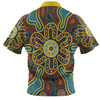 Australia Dot Painting Inspired Aboriginal Polo Shirt - Aboriginal Dot Art Color Inspired Polo Shirt