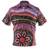 Australia Dot Painting Inspired Aboriginal Polo Shirt - Aboriginal Color Dot Inspired Polo Shirt