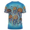 Australia Dot Painting Inspired Aboriginal T-shirt - Jellyfish Art In Aboriginal Dot Style T-shirt