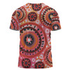 Australia Dot Painting Inspired Aboriginal T-shirt - Circle In The Aboriginal Dot Art Style T-shirt