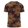 Australia Dot Painting Inspired Aboriginal T-shirt - Aboriginal Dot Pattern Painting Art T-shirt