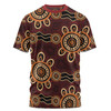 Australia Dot Painting Inspired Aboriginal T-shirt - Aboriginal Dot Pattern Painting Art T-shirt