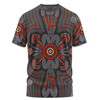 Australia Dot Painting Inspired Aboriginal T-shirt - Aboriginal Dot Indigenous Art Inspired T-shirt