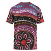 Australia Dot Painting Inspired Aboriginal T-shirt - Aboriginal Color Dot Inspired T-shirt