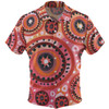 Australia Dot Painting Inspired Aboriginal Hawaiian Shirt - Circle In The Aboriginal Dot Art Style Hawaiian Shirt