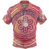 Australia Dot Painting Inspired Aboriginal Hawaiian Shirt - Aboriginal Style Dot Hawaiian Shirt