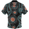 Australia Dot Painting Inspired Aboriginal Hawaiian Shirt - Aboriginal Green Dot Patterns Art Painting Hawaiian Shirt
