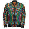 Australia Dot Painting Inspired Aboriginal Bomber Jacket - Dot Color In The Aboriginal Style Bomber Jacket