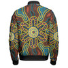 Australia Dot Painting Inspired Aboriginal Bomber Jacket - Aboriginal Dot Art Color Inspired Bomber Jacket