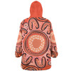 Australia Dot Painting Inspired Aboriginal Snug Hoodie - Big Flower Painting With Aboriginal Dot Snug Hoodie