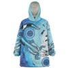 Australia Dot Painting Inspired Aboriginal Snug Hoodie - Aboriginal Dot Art With Crocodile Snug Hoodie