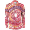 Australia Dot Painting Inspired Aboriginal Long Sleeve Shirt - Aboriginal Style Dot Long Sleeve Shirt