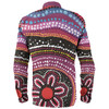 Australia Dot Painting Inspired Aboriginal Long Sleeve Shirt - Aboriginal Color Dot Inspired Long Sleeve Shirt