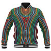 Australia Dot Painting Inspired Aboriginal Baseball Jacket - Dot Color In The Aboriginal Style Baseball Jacket