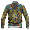 Australia Dot Painting Inspired Aboriginal Baseball Jacket - Aboriginal Dot Art Color Inspired Baseball Jacket