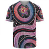Australia Dot Painting Inspired Aboriginal Baseball Shirt - Turtles With Dot In Aboriginal Baseball Shirt
