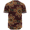 Australia Dot Painting Inspired Aboriginal Baseball Shirt - Aboriginal Dot Pattern Painting Art Baseball Shirt