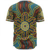 Australia Dot Painting Inspired Aboriginal Baseball Shirt - Aboriginal Dot Art Color Inspired Baseball Shirt