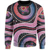 Australia Dot Painting Inspired Aboriginal Sweatshirt - Turtles With Dot In Aboriginal Sweatshirt
