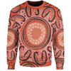 Australia Dot Painting Inspired Aboriginal Sweatshirt - Big Flower Painting With Aboriginal Dot Sweatshirt