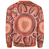 Australia Dot Painting Inspired Aboriginal Sweatshirt - Big Flower Painting With Aboriginal Dot Sweatshirt