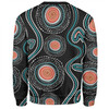 Australia Dot Painting Inspired Aboriginal Sweatshirt - Aboriginal Green Dot Patterns Art Painting Sweatshirt