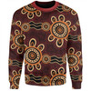 Australia Dot Painting Inspired Aboriginal Sweatshirt - Aboriginal Dot Pattern Painting Art Sweatshirt